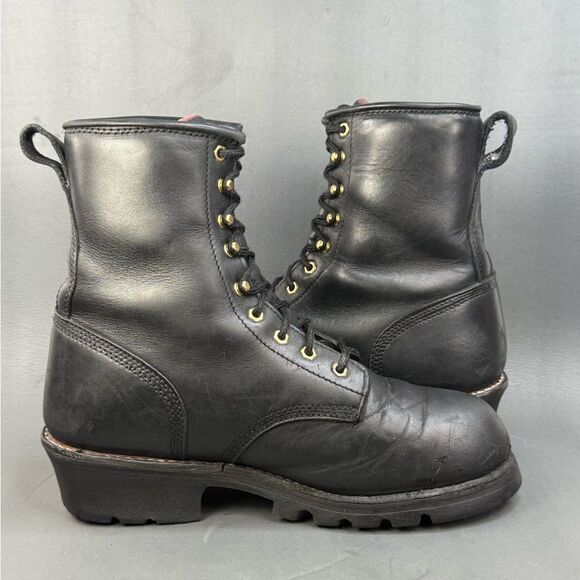 Chippewa leather Logger lace up boots men size 9 Wide - Picture 5 of 9